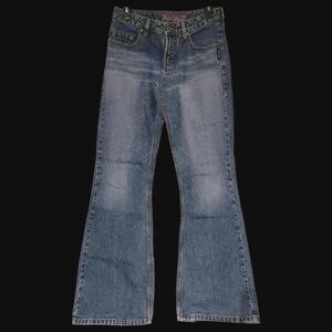 Silver Women's Blue Jeans, size 28x32, Bootcut, Decorative Pockets/Buttons